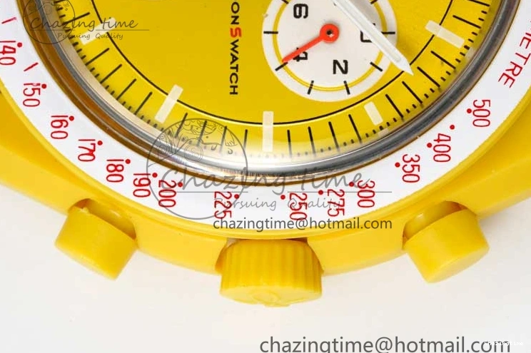1223 Speedmaster Misson To The Sun 1:1 Best Edition Yellow Dial On Nylon Strap Quartz FlexibleFit 7855